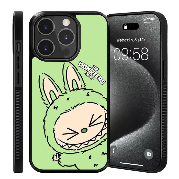 Cute Cartoon LABUBU Light Green Phone Case Suitable For iPhone PhoneShells
