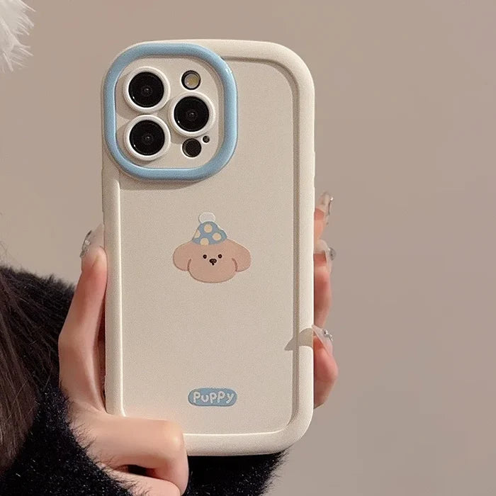 Cute Cartoon Puppy Phone Case Bear Pendant For iPhone PhoneShells