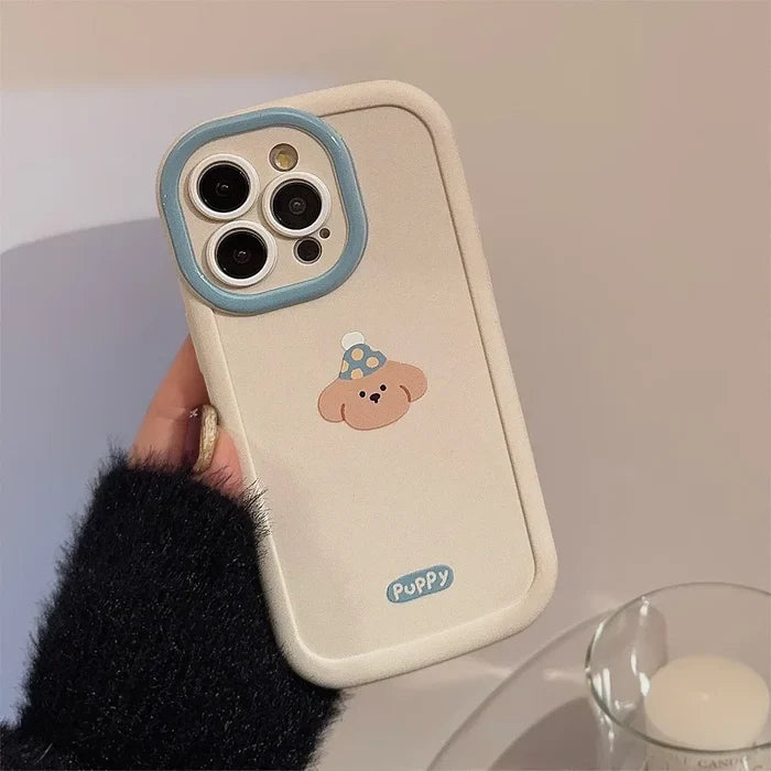 Cute Cartoon Puppy Phone Case Bear Pendant For iPhone PhoneShells