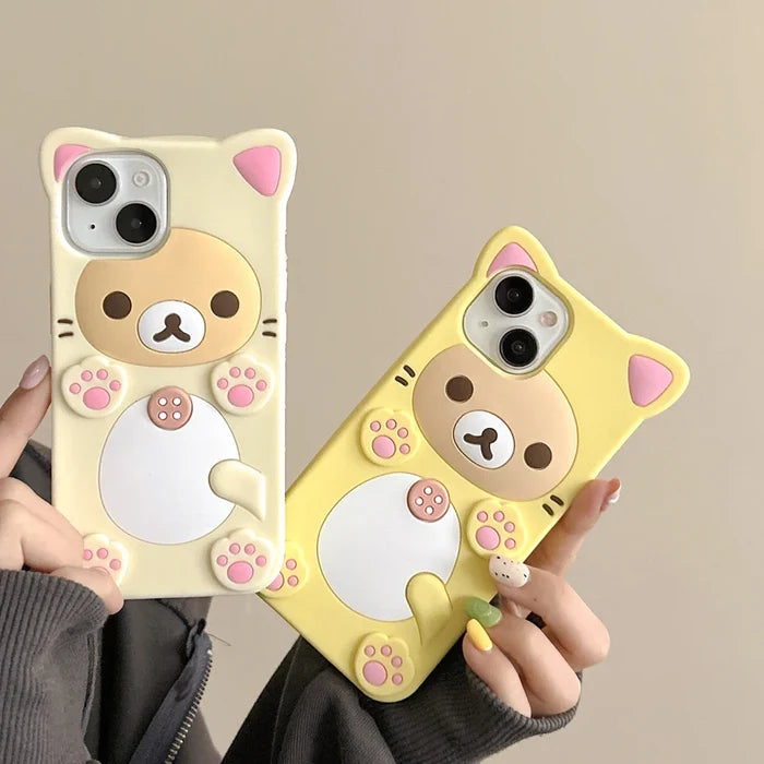 Cute Cat Bear Phone Case PhoneShells
