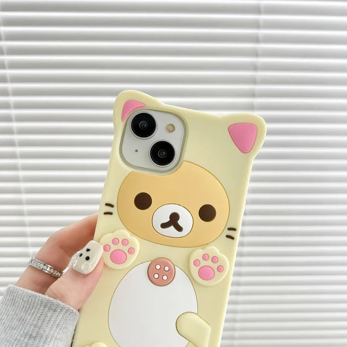 Cute Cat Bear Phone Case PhoneShells
