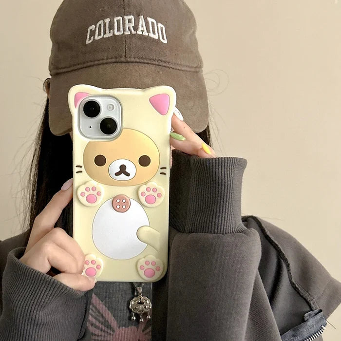 Cute Cat Bear Phone Case PhoneShells