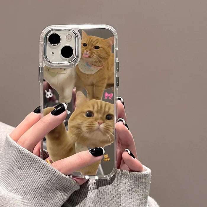 Cute Cat Soft Mirror Phone Case PhoneShells