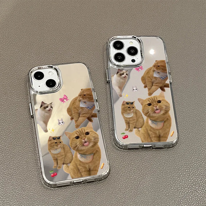Cute Cat Soft Mirror Phone Case PhoneShells
