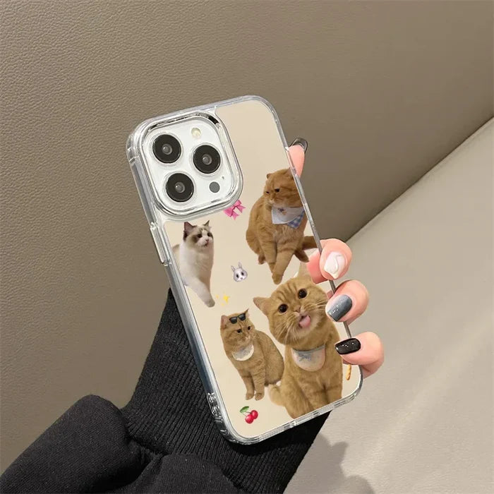 Cute Cat Soft Mirror Phone Case PhoneShells