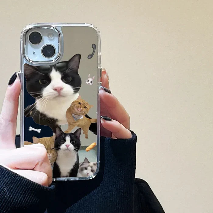 Cute Cat Soft Mirror Phone Case PhoneShells