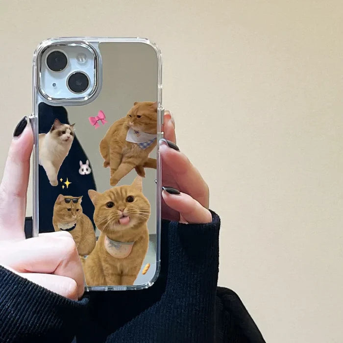 Cute Cat Soft Mirror Phone Case PhoneShells