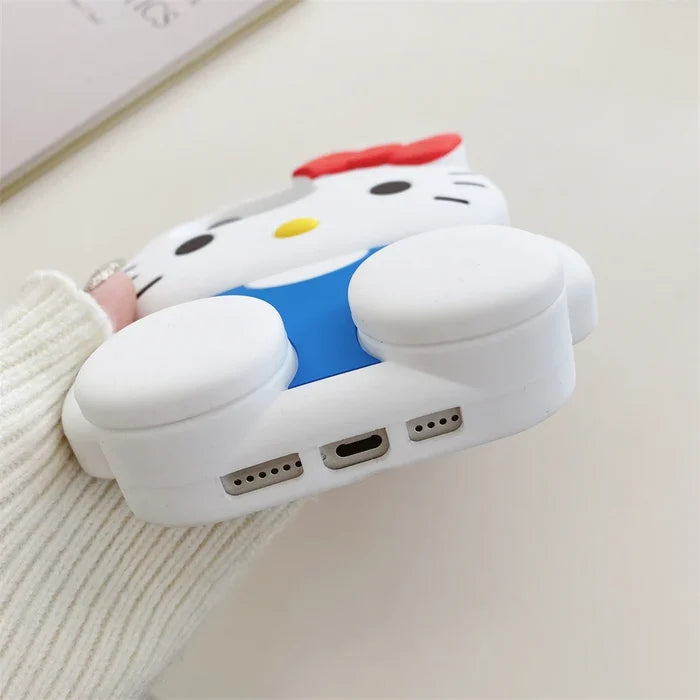 Cute Hello Kitty Liquid Silicone Phone Holder Cover Phone Case PhoneShells