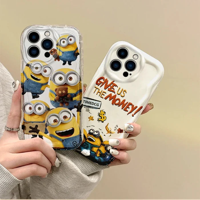 Cute Minions Cartoon Wave Phone Case PhoneShells