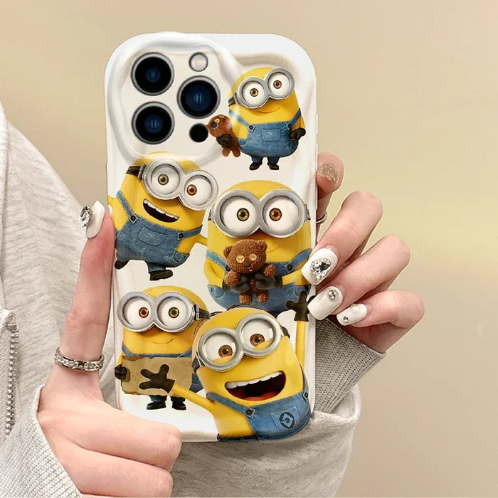 Cute Minions Cartoon Wave Phone Case PhoneShells