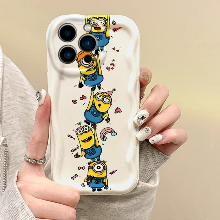 Cute Minions Cartoon Wave Phone Case PhoneShells