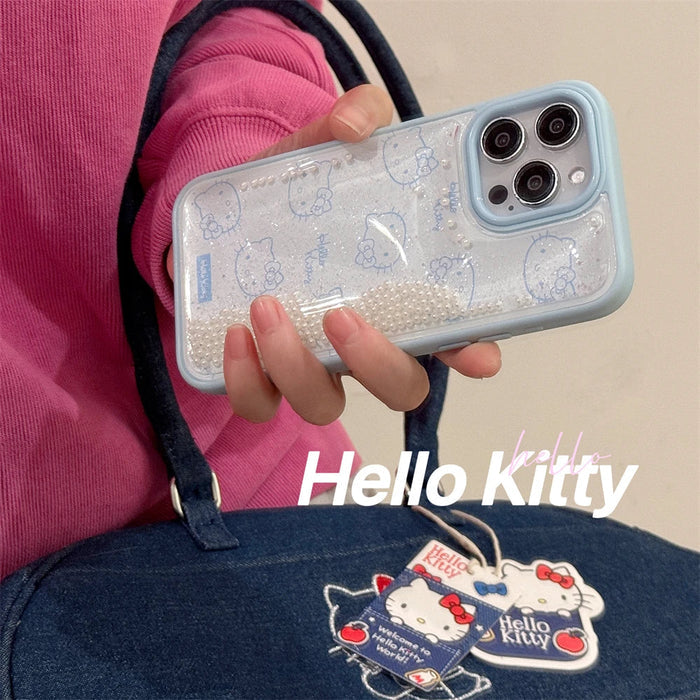 Cute Quicksand Pink Hello Kitty Phone Case PhoneShells