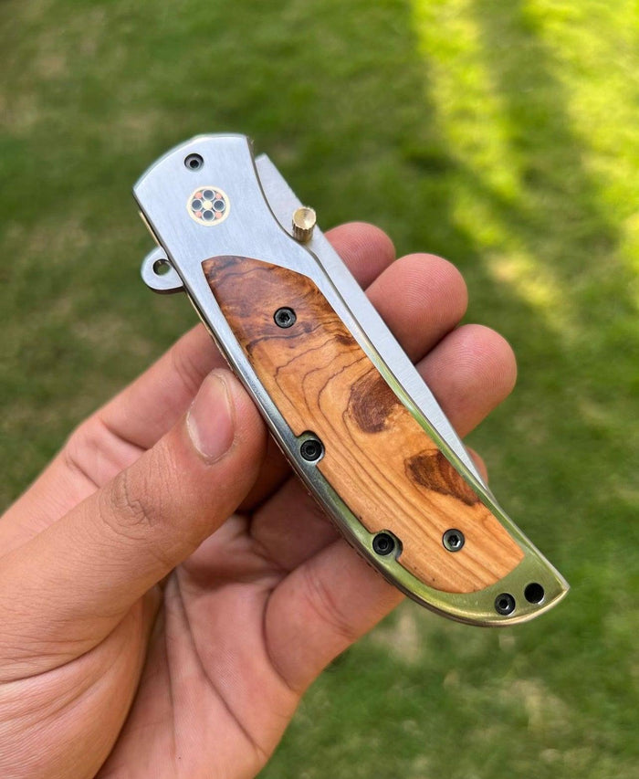 D2 steel Blade EDC Folding Pocket Knife cskforged