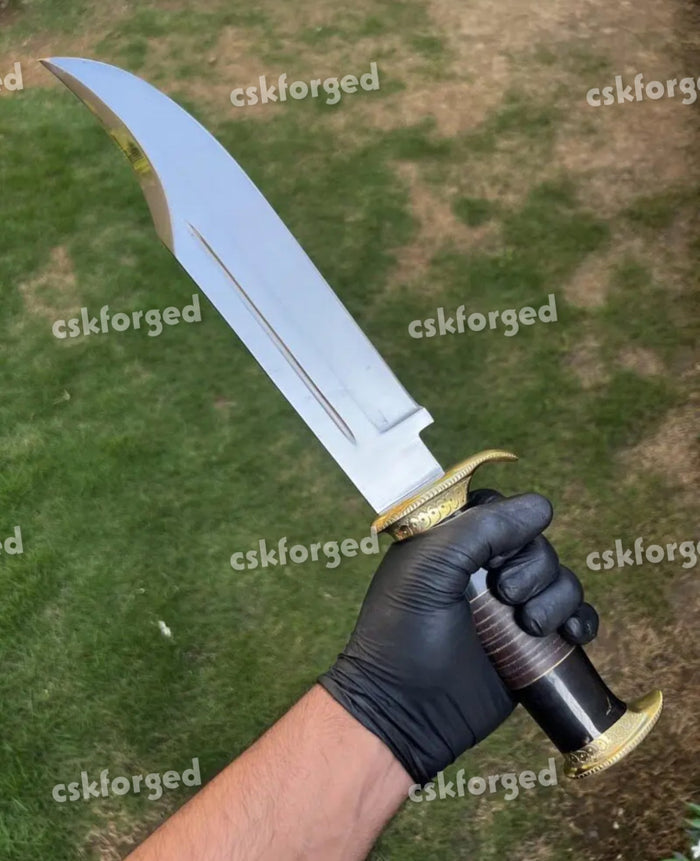 D2 Steel Dundee| Blood Grooveds Knife cskforged