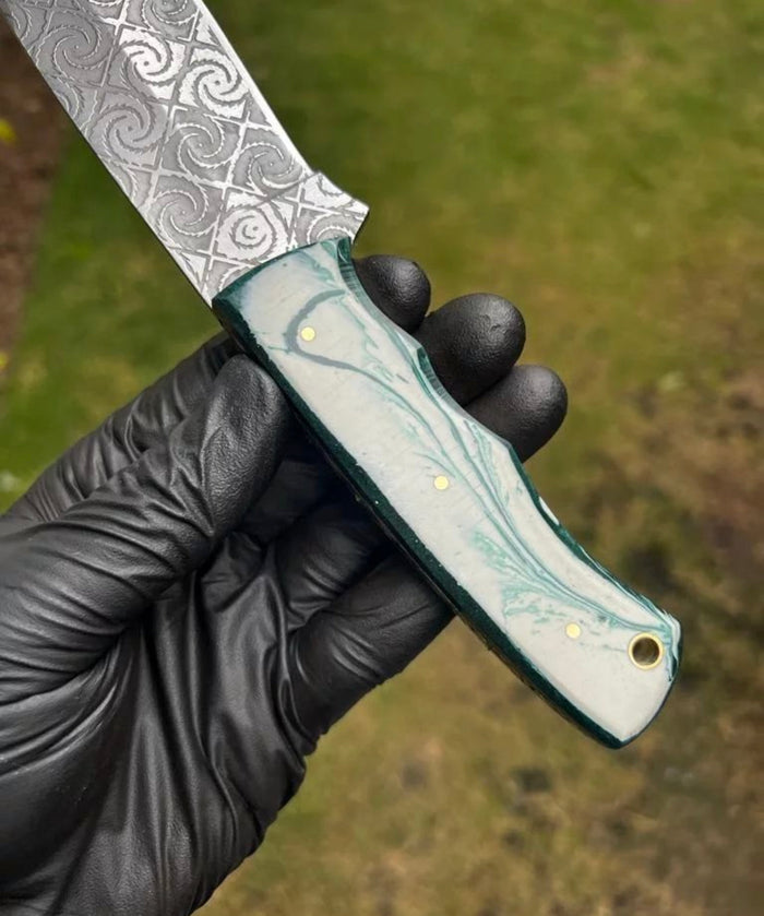 D2 Steel Full Tang Laser Engraved Blade Hunting knife cskforged