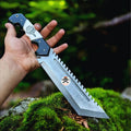 Damascus Black & white Edition FTW Knife for Outdoor Enthusiasts cskforged
