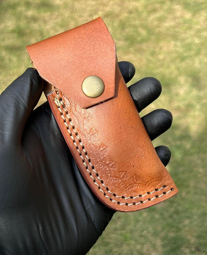 Damascus Blade EDC Folding Pocket Knife cskforged