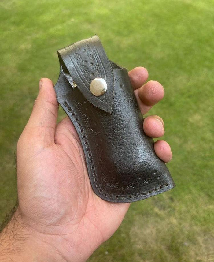 Damascus Blade EDC Folding Pocket Knife cskforged