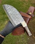 Damascus Cleaver Chopper knife/ Meat knife cskforged