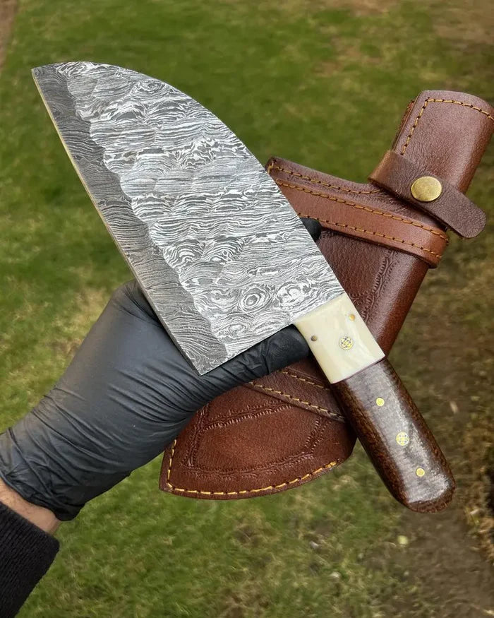 Damascus Cleaver Chopper knife/ Meat knife cskforged