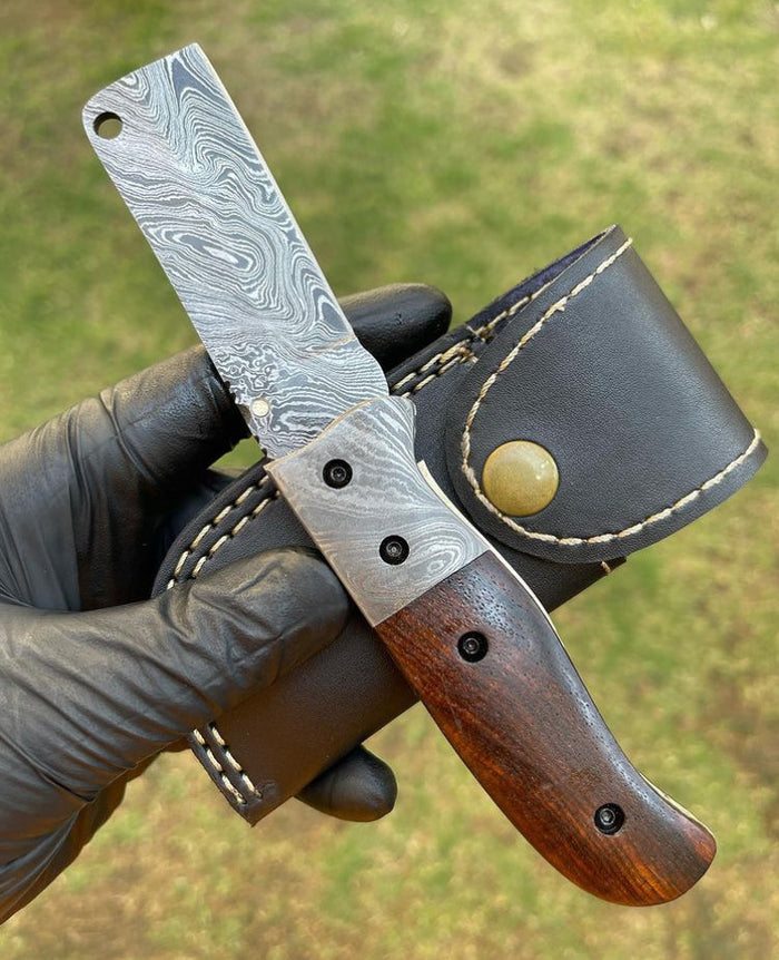 Damascus Folding Blade EDC Pocket Knife cskforged