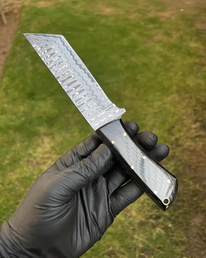 Damascus Handmade Tanto knife cskforged