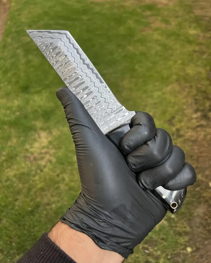 Damascus Handmade Tanto knife cskforged