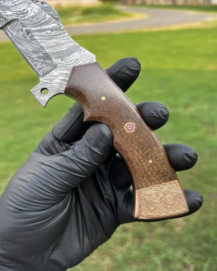 Damascus Hunting Buffalo knife cskforged