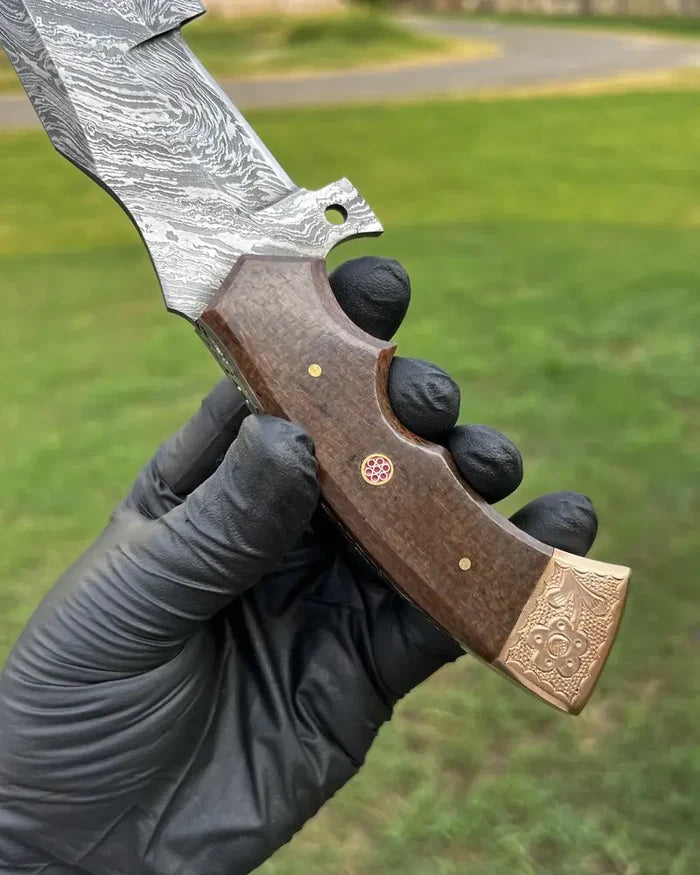 Damascus Hunting Buffalo knife cskforged
