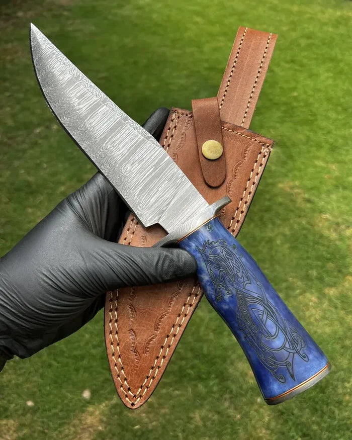 Damascus Hunting Knife cskforged