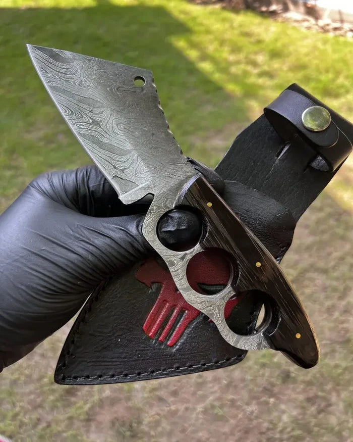 Damascus Knuckle Knife cskforged