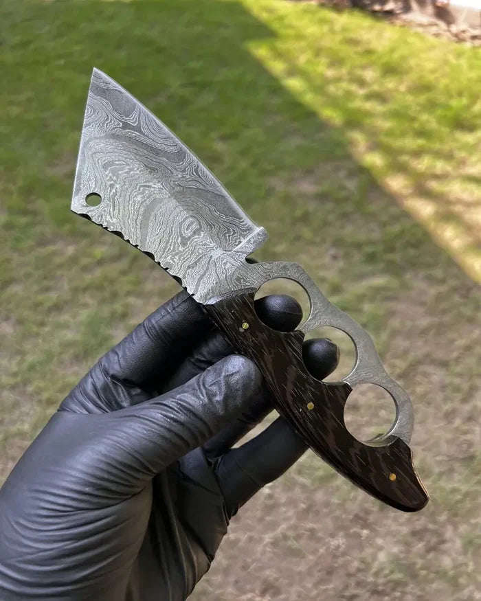 Damascus Knuckle Knife cskforged