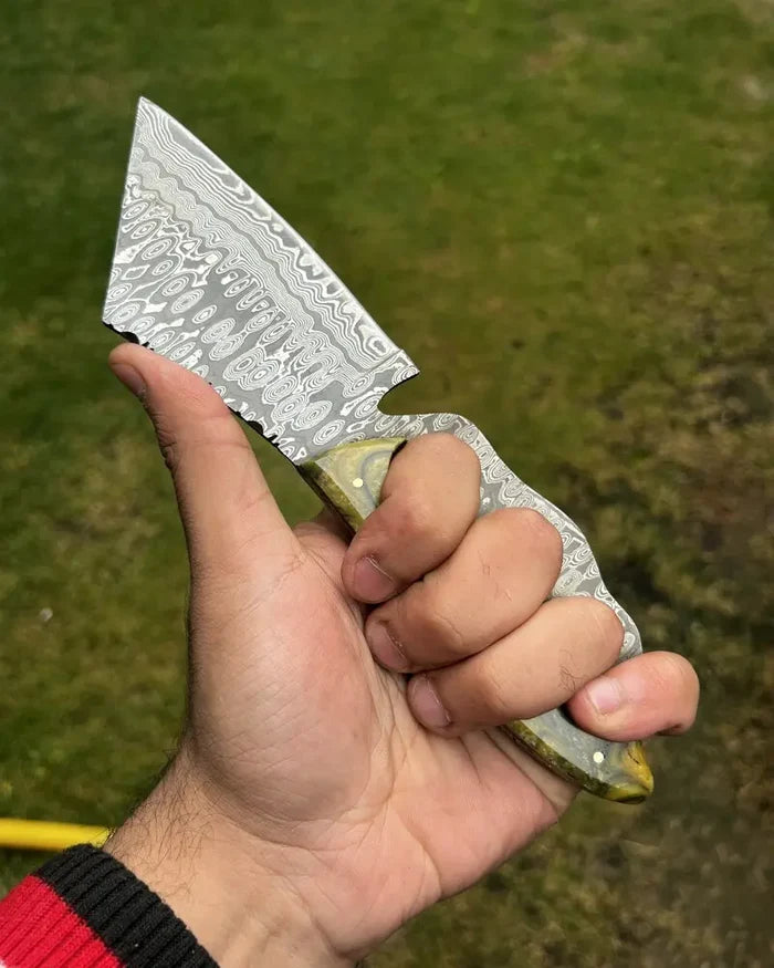 Damascus Knuckle Knife cskforged