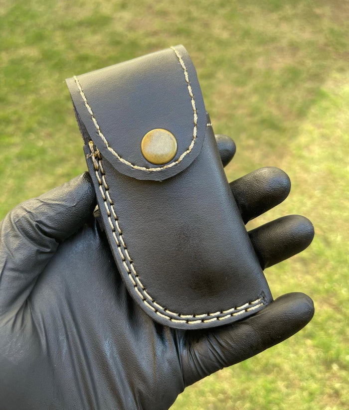 Damascus pocket folding knife cskforged