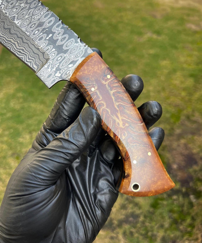 Damascus Steel Classic Outdoor Camping knife cskforged