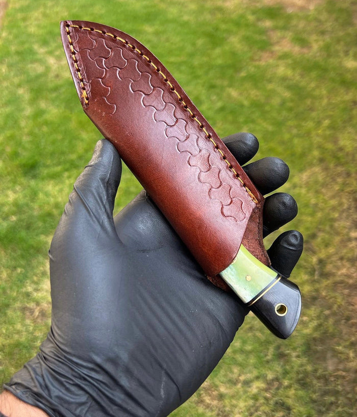Damascus Steel Fixed Blade Hunting Knife cskforged