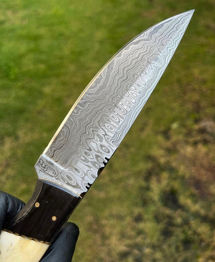 Damascus Steel Hunting Knife cskforged