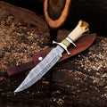 Damascus Steel Hunting Knives - Custom Handmade knife - Hand Forged Damascus steel Knife cskforged