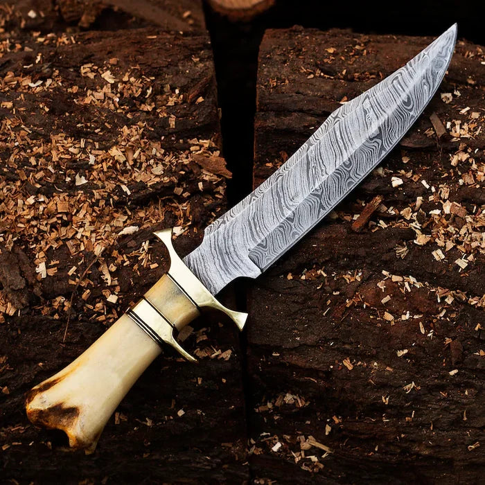 Damascus Steel Hunting Knives - Custom Handmade knife - Hand Forged Damascus steel Knife cskforged