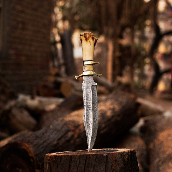 Damascus Steel Hunting Knives - Custom Handmade knife - Hand Forged Damascus steel Knife cskforged