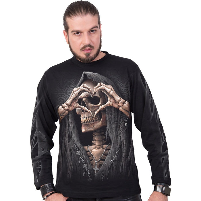 DARK LOVE - Longsleeve T-Shirt Black Spiral USA