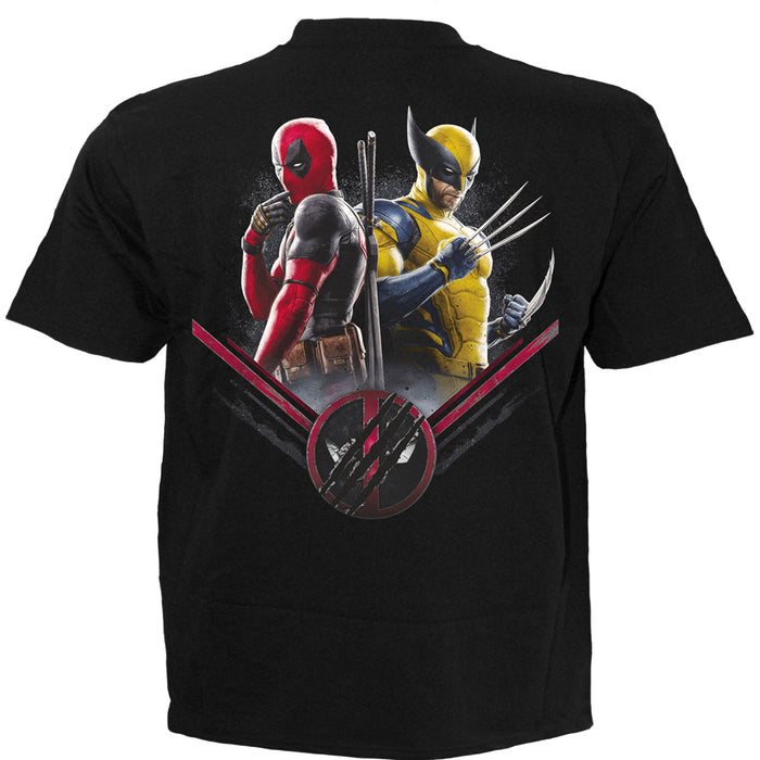 DEADPOOL - WOLVERINE BULLSEYE - T-Shirt Black Spiral USA