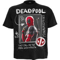 DEADPOOL - WOLVERINE SKETCHES - T-Shirt Black Spiral USA