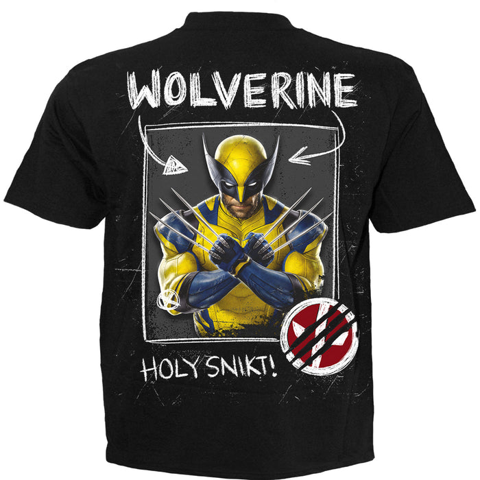 DEADPOOL - WOLVERINE SKETCHES - T-Shirt Black Spiral USA