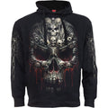 DEATH BONES - Side Pocket Hoody Black Spiral USA