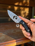 Deer Damascus Hunting Knife – 4.25" Blade & Resin Handle cskforged