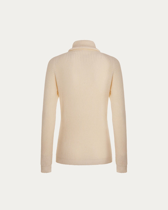 Dolcevita in cotone organico crema