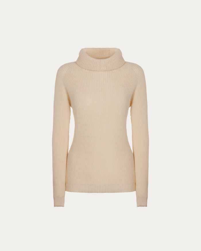Dolcevita in cotone organico crema