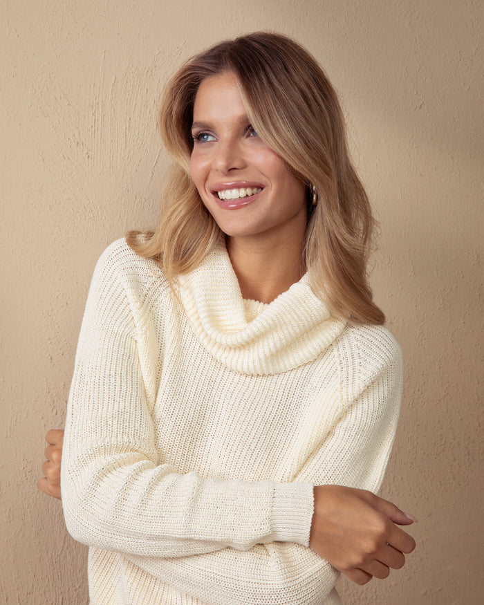 Dolcevita in cotone organico crema