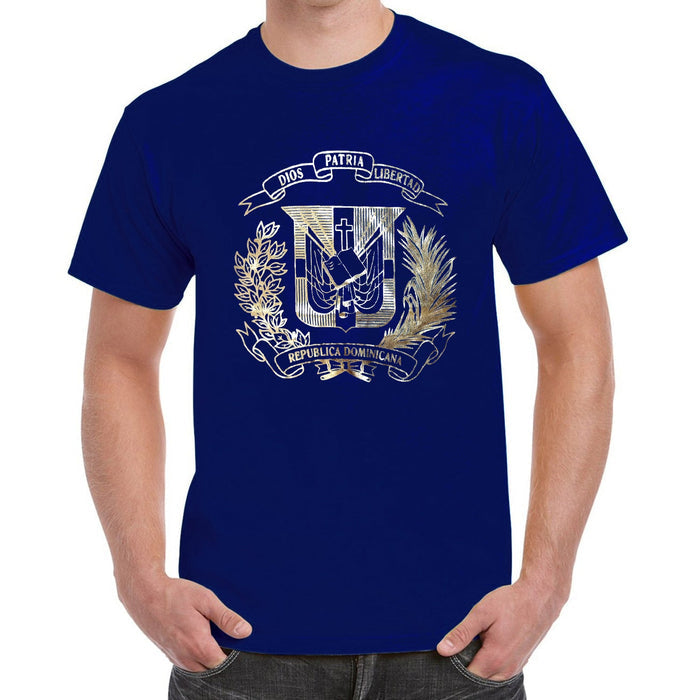 Dominican Republic Emblem T-Shirt – Metallic Gold Foil Peligro Sports